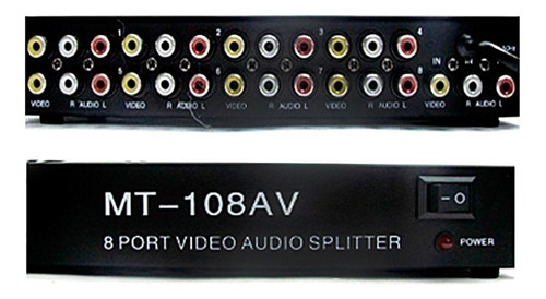 Multiplicador Splitter Rca 8 Puertos Splitter Audio Y Video