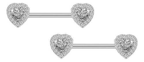 Anillo De Pecho Estilo Punk Con Forma De Corazón De Acero In