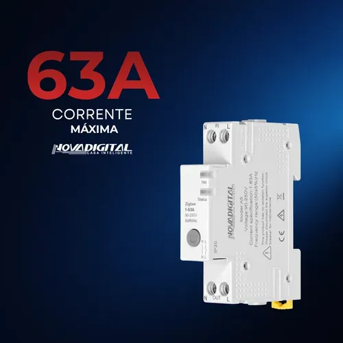 Medidor de Energia NovaDigital MS-63A Monofásico com ZigBee para