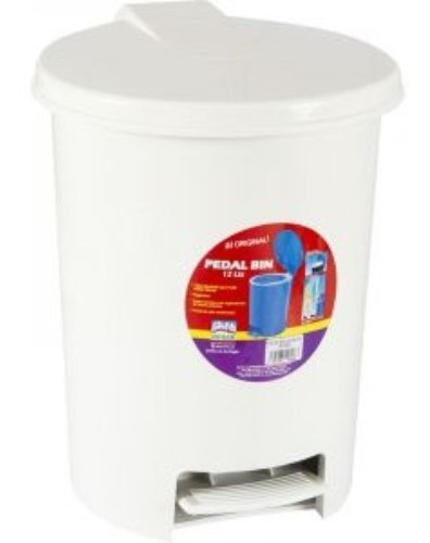 Papelera Pedal Bin De 12 Litros Alfa Hogar