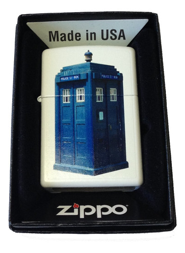 Zippo Encendedor Personalizado - Caja De Polica Tardis Azul