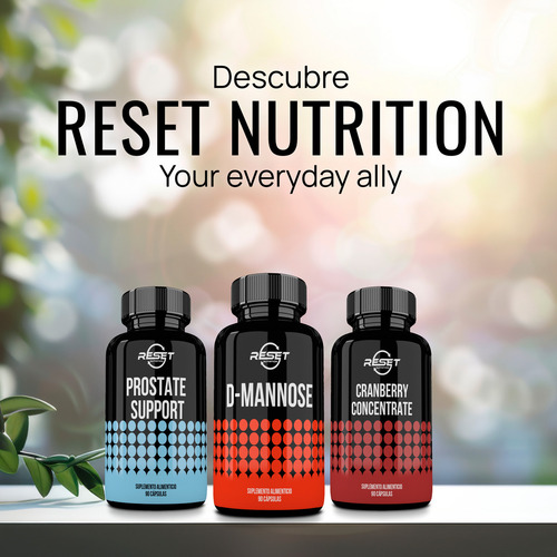 Reset Nutrition D-Mannose 90 Cápsulas D-Manosa Suplemento Alimenticio para Salud Urinaria Prevención de Infecciones y Bienestar General