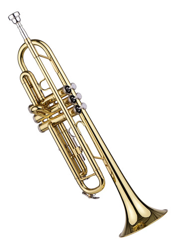Trompete Slade Em Sib Dourado Laqueado Com Estojo De Luxo