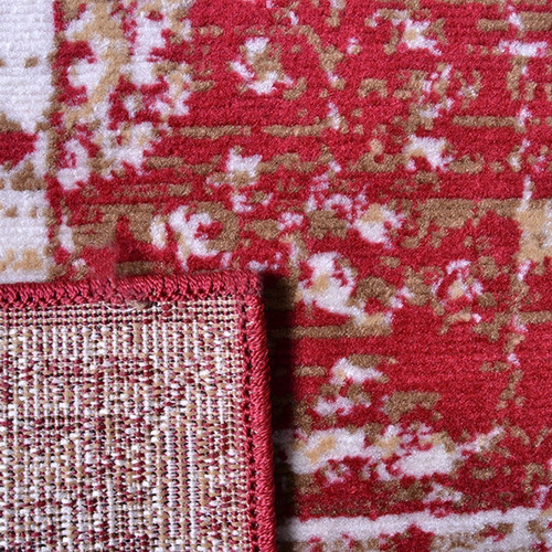 Tapete Sala 2,00 X 3,00 Persa Renaissance Antiderrapante Desenho Do Tecido Vermelho