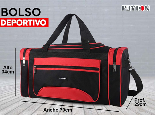 Imagen 2 de 10 de Bolso Gimnasio Grande Deportivo Urbano Reforzado Tira De Hombro Color La Mejor Calidad! Diseño By Tsr