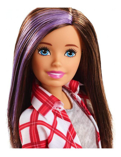Skkiper Barbie Dreamhouse Adventures Vamos de Viaje Muñeca con Accesorios