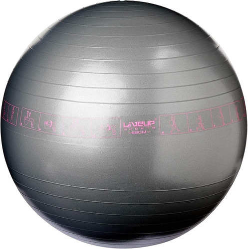 Imagem 1 de 1 de Bola Suiça 65 Cm C/ Ilustração Live Up Yoga Pilates Fitness