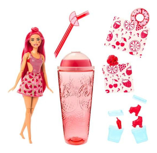 Barbie Pop Reveal Ponche Frutas Melancia 8 Surpresas Mattel