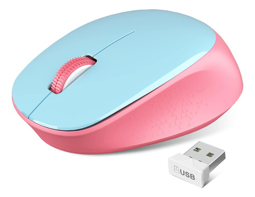 Mouse Trueque Inalambrico/azul Y Rosa