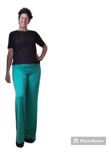 Pantalon Cintura Ancha Y Elastico 