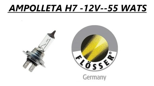 Ampolleta H7 12v/55w Marca Flossher Foco Mayor