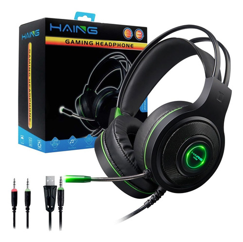 Diadema Gamer Profesional Haing Para Consolas Ps4, Xbox One S, Laptop, Pc, Celular, Tablet 