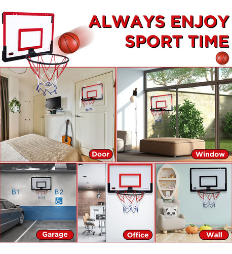 Mini Canasta De Baloncesto Sosation, 2 Unidades Con 4 Pelota