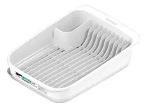 Comprar Escurridor Escurre Platos Cubiertos Con Bandeja Plástico Color Blanco