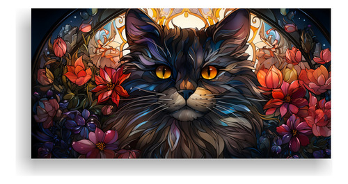 40x20cm Cuadro Alta Calidad Obra Maestra Gato Adorable