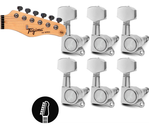 Tarraxa Guitarra Tagima Tmh-807 Blindada 6 Em Linha Original