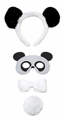 Disfraz Niño - Petitebella Panda Diadema Máscara Bowtie Tail