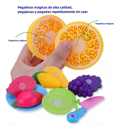 Titifive TITI-17 Juego De Juguetes De Frutas Cortadas Para Niños De 48 Piezas