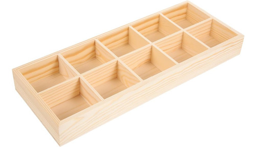 Caja De Madera Para Almacenar Bolsitas De Té Con Compartimen