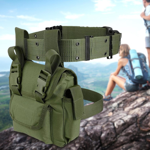 / 3 Bolsa De Pierna Caída Hasta El Muslo Múltiples Verde