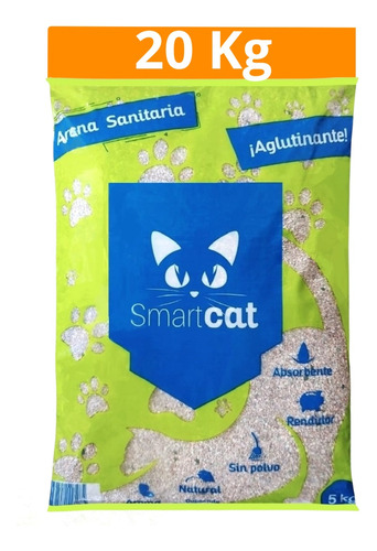 20 Kg Smart Cat Arena Premium 5 Kg X 4b Aglutinante