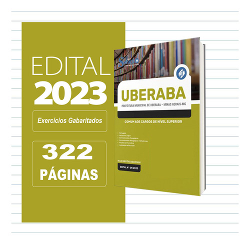 Apostila Prefeitura De Uberaba - Mg 2023 - Comum Aos Cargos De Nível Superior, De Professores Especializados., Vol. Único. Editora Solução Concursos, Capa Mole, Edição Oficial Em Português, 2023