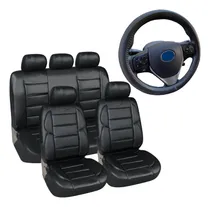 Comprar Funda Cubre Asiento Auto Cuerina Riñonera + Cubre Volante