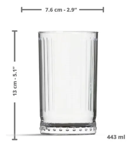 Set X6 Vasos Galata Alto 443ml Cristar