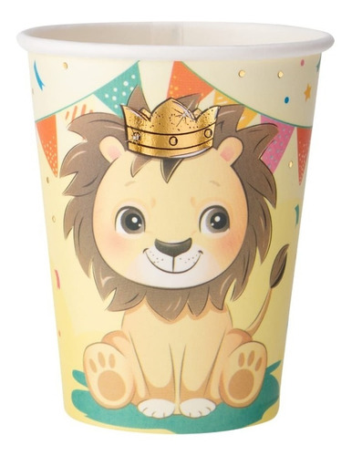 Vaso Polipapel Safari Animales Para Eventos 240cc Pack X20