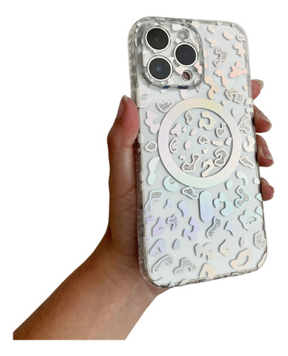 Funda Para iPhone Compatible Magsafe Animal Print Tornasol