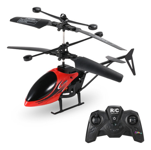 Mini Juguete Teledirigido De Helicóptero Rc Rojo Para Niños