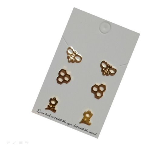 Aretes De Acero Inoxidable, Set De 3 Pares Moda Casual 