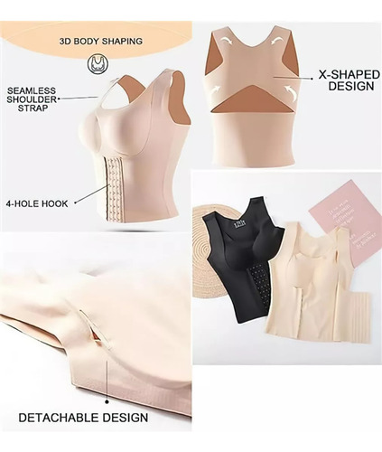 Sujetador Corrector De Postura Con Faja Reductora Para