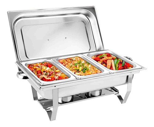 Buffet Chafing Buffetera Cuk Gadnic Chafer01 3 Bandejas