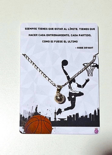 Cadena Collar Deporte Dije Básquet Basket Pelota Deporte