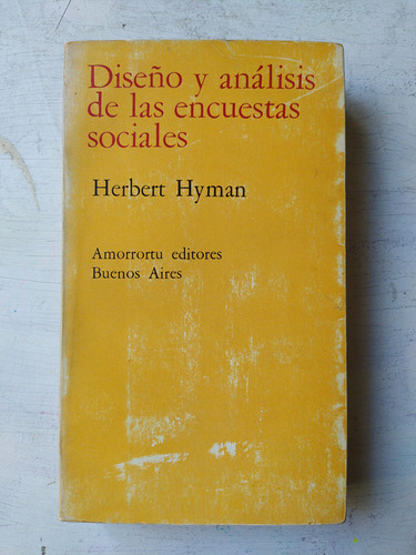 Diseño Y Analisis De Las Encuestas Sociales Herbert Hyman