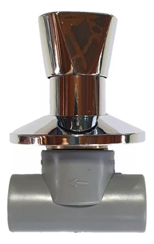 Valvula - Llave De Paso Ppr 25 Mm Campana Cromada Gris