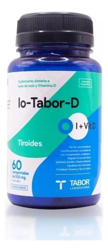Io Tabor D 60comp Fortalece Huesos Iodo Vitamina D Tireoides