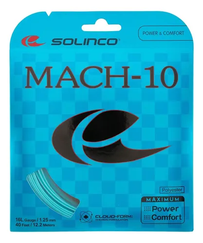 Corda Solinco Mach-10 Sets 12,2 Metros Cor Azul-celeste Espessura 16L 1.25mm