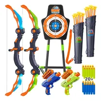 Comprar Set De Arco Y Flechas Para Niños Con Luz Led Y 20 Flechas De