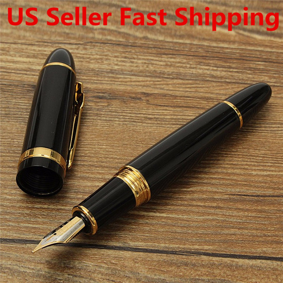 Estilografica Pluma Fuente JINHAO 599 Color Negro Convertidor Plumin F 4495ng