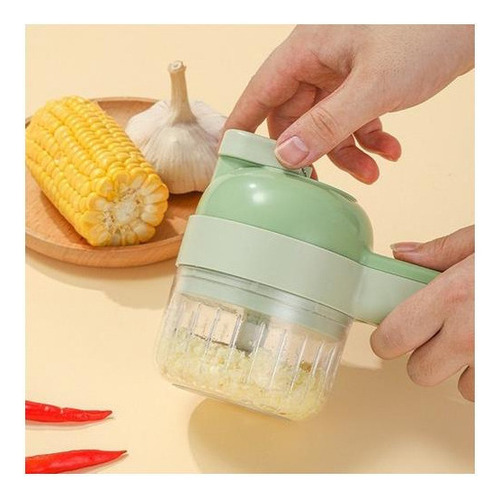 Conjunto De Cortador De Vegetais Elétrico Portátil Color Fix 4 Em 1