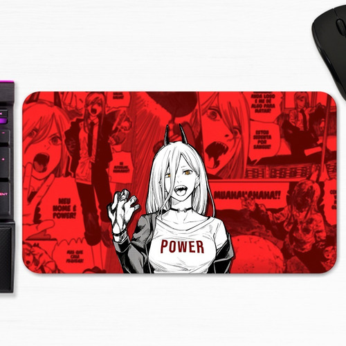  Mouse Pad Gamer Chainsaw Man Power Anime Art M