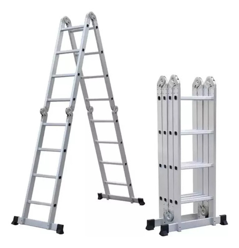 Escalera Multifuncion Aluminio 4x4 Escalones 