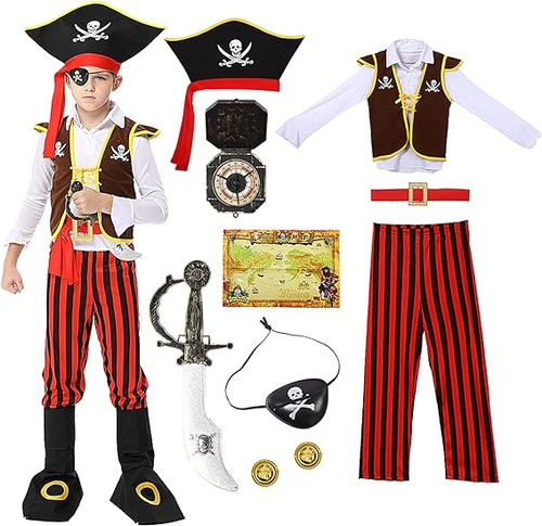 Disfraz Pirata Para Niños Juego Rol Pirata Disfraz Pirata Pa