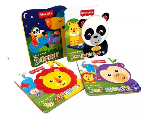Kit 4 Livros Coleção Como É Bom Fisher-price Cartonado Melhor Preço