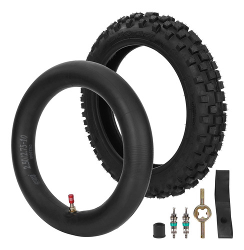 2.50-10 Tire And Inner Tube With Tr4 Valve Stem For Crf50/x.