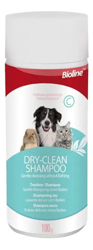 Shampoo Bioline Perro Cachorro Gato Conejo Seco 100gr