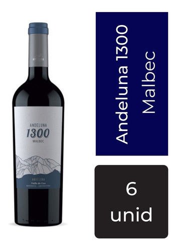 Vino Andeluna 1300 Malbec 750 Ml Caja X 6 Mp Drinks