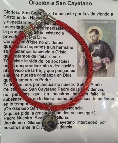 Imagen 2 de 3 de Pack 6 Pulsera De San Cayetano, Hecha A Mano